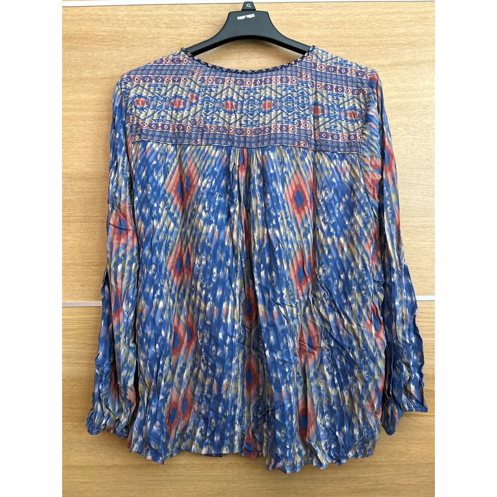 Tolani Collection long sleeve pleated V-neck top - 100% modal - women's sz 3X - Picture 3 of 5